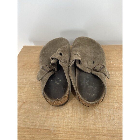 BIRKENSTOCK Boston Soft Footbed Tan Suede Leather Comfort Clogs Shoes MENS 10 43 - Picture 6 of 8